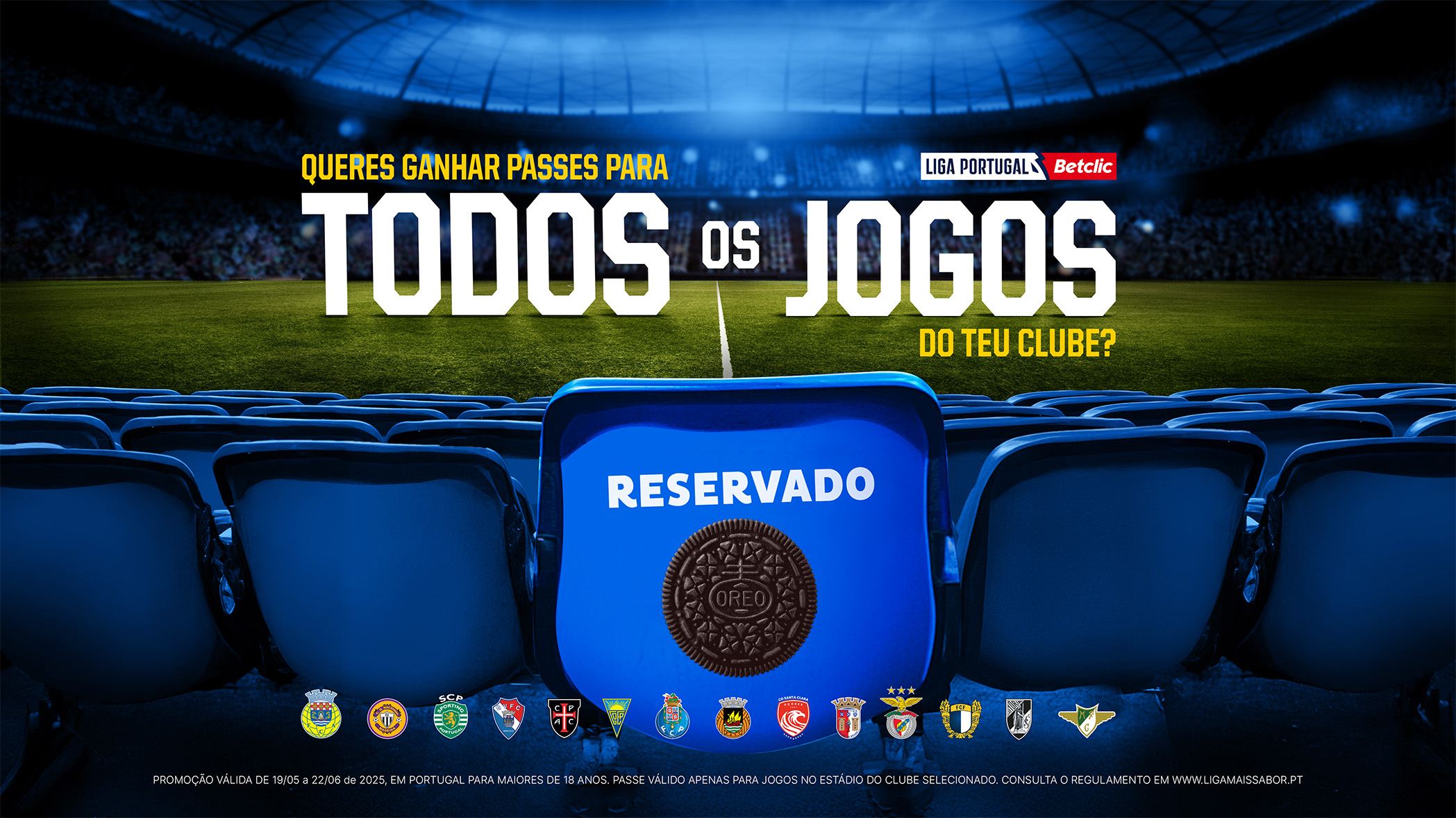 Queres ganhar passes para todos os jogos do teu clube?